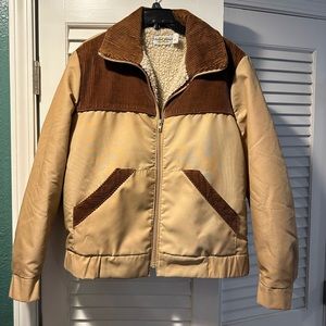 Vintage David James corduroy fleece lined jacket. 70s/80s